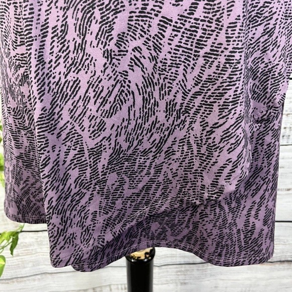 Eddie Bauer Fitness Sports Skirt size Medium Plum Black Faux Wrap Stretch Short - Picture 5 of 11